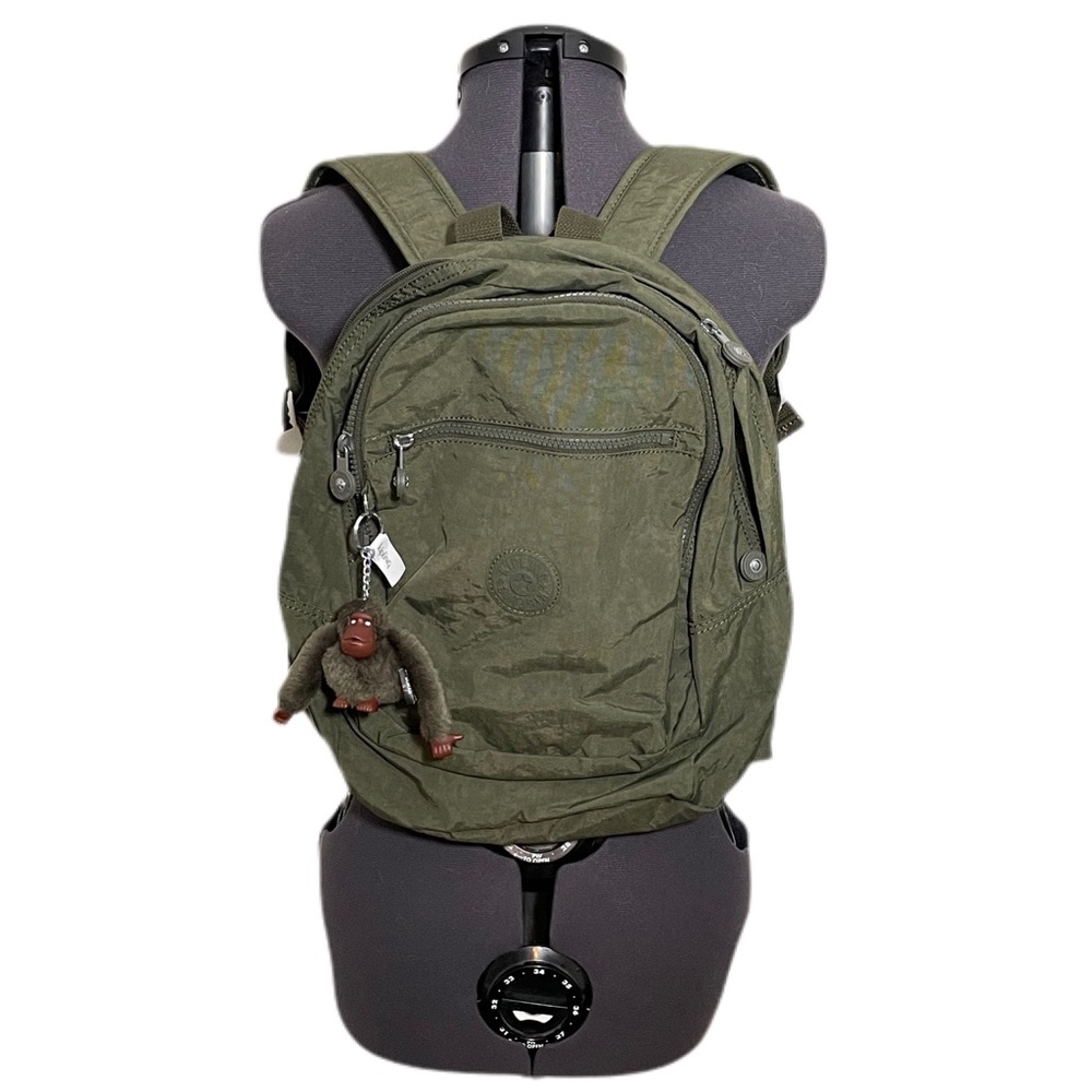 NWT Kipling Challenger Backpack Jaded Green Tonal